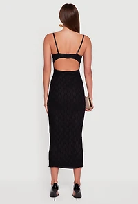 Womens Floral Lace Sweetheart Cowl Neck Maxi Dress, Black, Size S