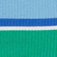 Almost Famous Striped Slit Front Sweater Polo Dress