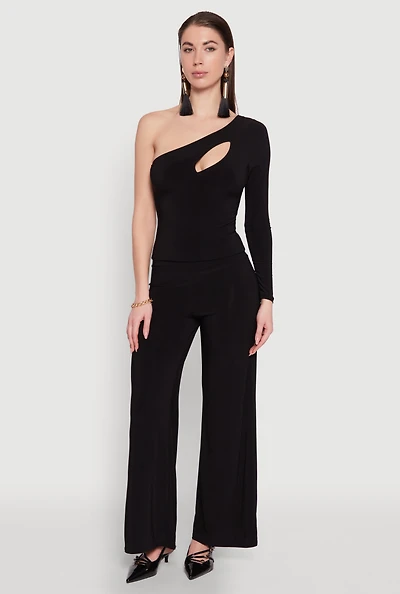 Wide Waist Palazzo Pants