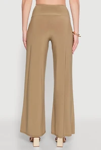 Womens Wide Waist Palazzo Pants, Green,