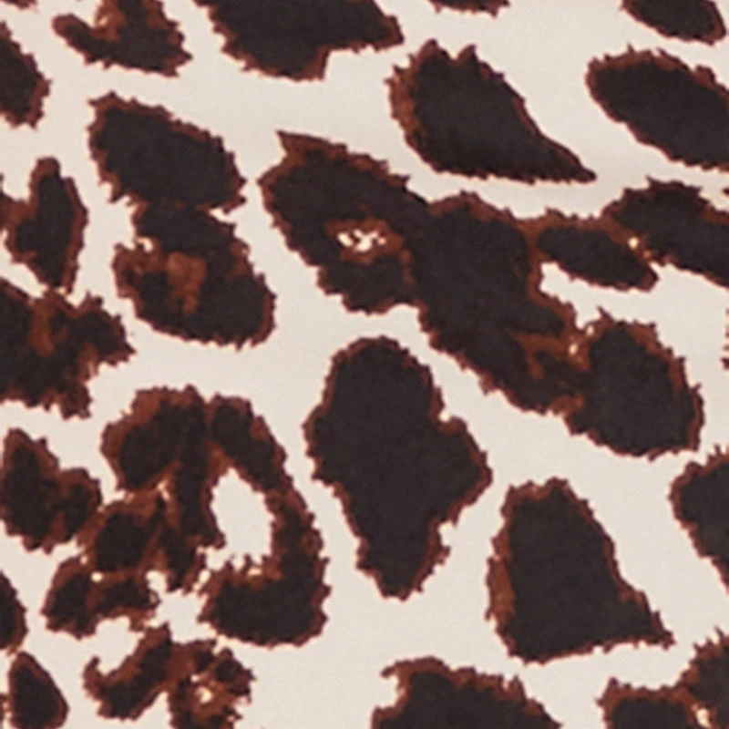 Trendy Leopard Print Side Slit High Waisted Skirt