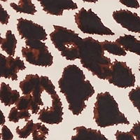 Trendy Leopard Print Side Slit High Waisted Skirt