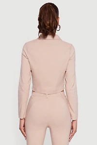 Womens Hyper Stretch Cropped Zip Front Utility Jacket, S