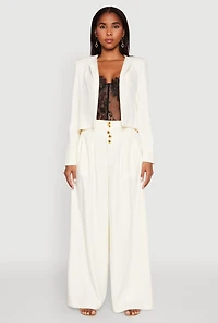 Womens Padded Shoulder Blazer,