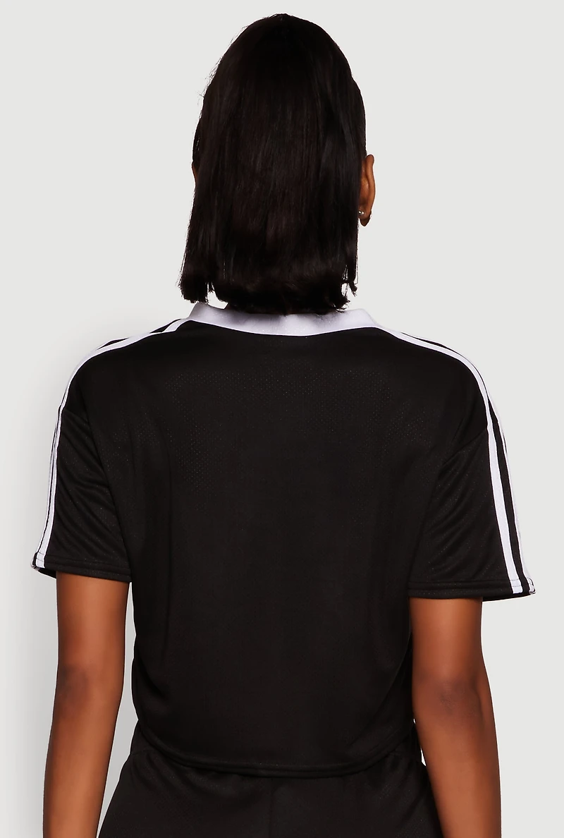 Graphic Cropped Soccer Jersey