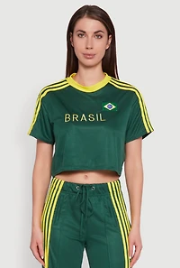 Graphic Cropped Soccer Jersey