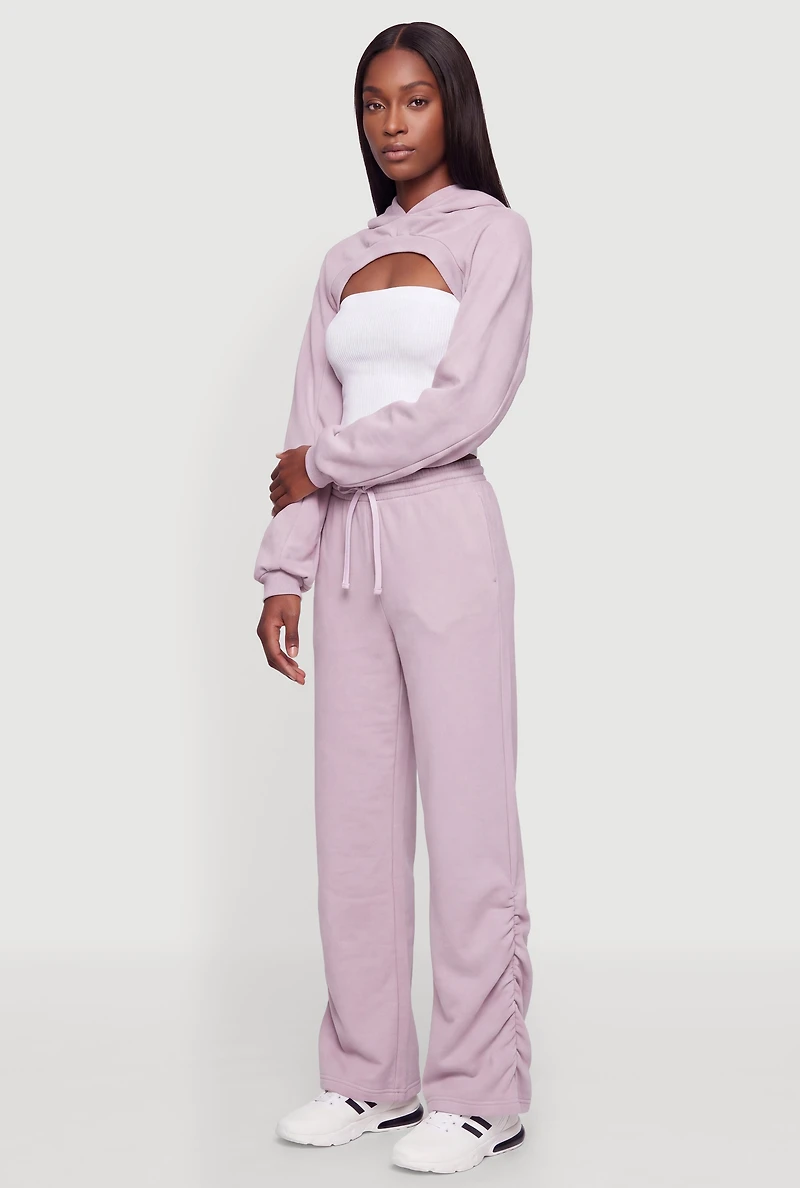 Fleece Lined Cropped Hoodie