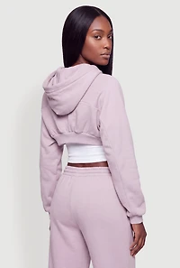 Fleece Lined Cropped Hoodie