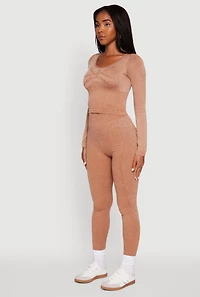 Womens Seamless Laser Cut Corset Detail Crop Top, Brown, Size M-L