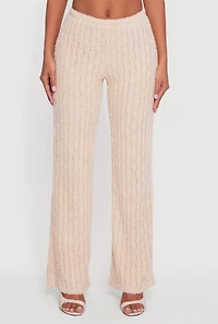 Eyelash Knit Pull On Straight Leg Pants