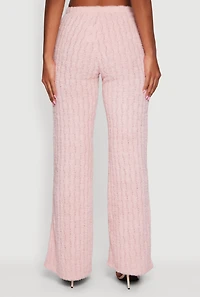 Eyelash Knit Pull On Straight Leg Pants
