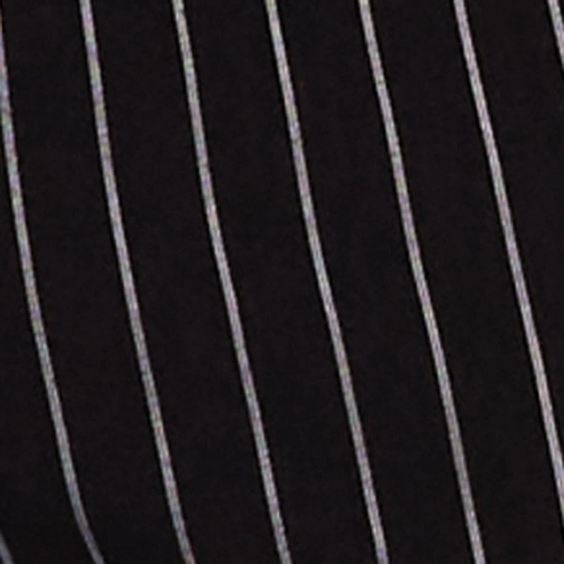 Metallic Button Front Pinstripe Collarless Blazer