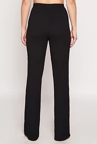 Textured Knit Straight Leg Pants