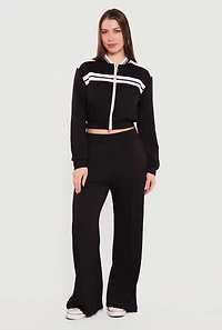 Varsity Stripe Zip Front Track Jacket