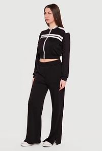 Varsity Stripe Zip Front Track Jacket