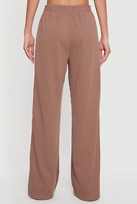 Pinstripe Ponte Side Stripe Pull On Pants