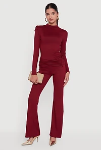 Soft Knit Asymmetrical Drawstring Side Top