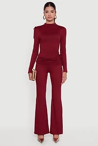 Soft Knit Asymmetrical Drawstring Side Top