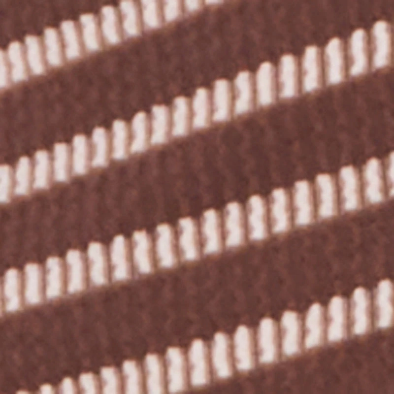 Striped Ribbed Knit Ruched Long Sleeve Top