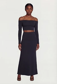 High Waisted Mermaid Maxi Skirt