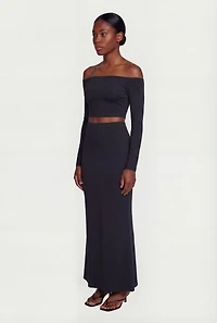 High Waisted Mermaid Maxi Skirt