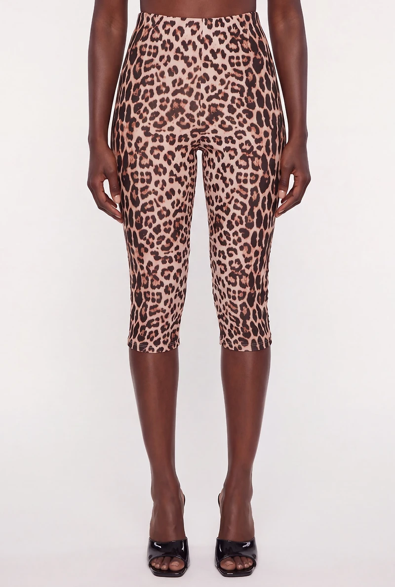Leopard Print Skinny Capris