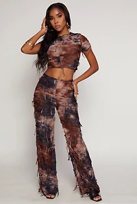 Tie Dye Slashed Pants