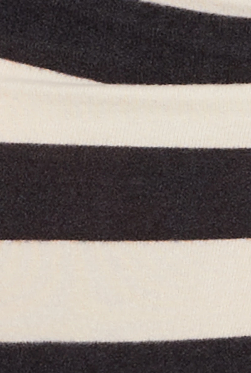 Brush Knit Striped Crop Top