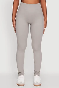 Womens Seamless Ribbed High Waisted Leggings,