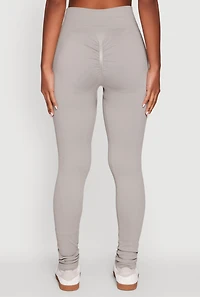 Womens Seamless Ribbed High Waisted Leggings,
