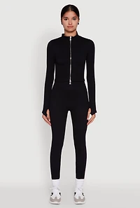 Womens Seamless Ruched Back High Waisted Leggings, Black, Size S-M