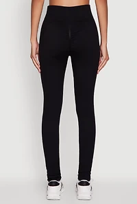 Womens Seamless Ruched Back High Waisted Leggings, Black, Size S-M