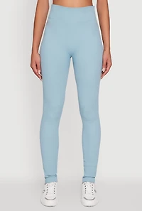 Womens Seamless Ruched Back High Waisted Leggings, Blue, Size S-M