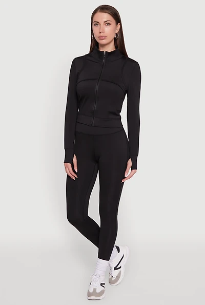 Womens Solid High Waisted Yoga Pants,