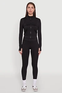 Womens Solid High Waisted Yoga Pants, Black, Size XL