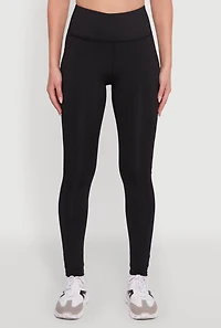 Womens Solid High Waisted Yoga Pants, Black, Size XL