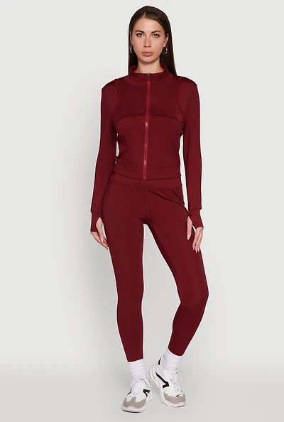 Womens Solid High Waisted Yoga Pants,