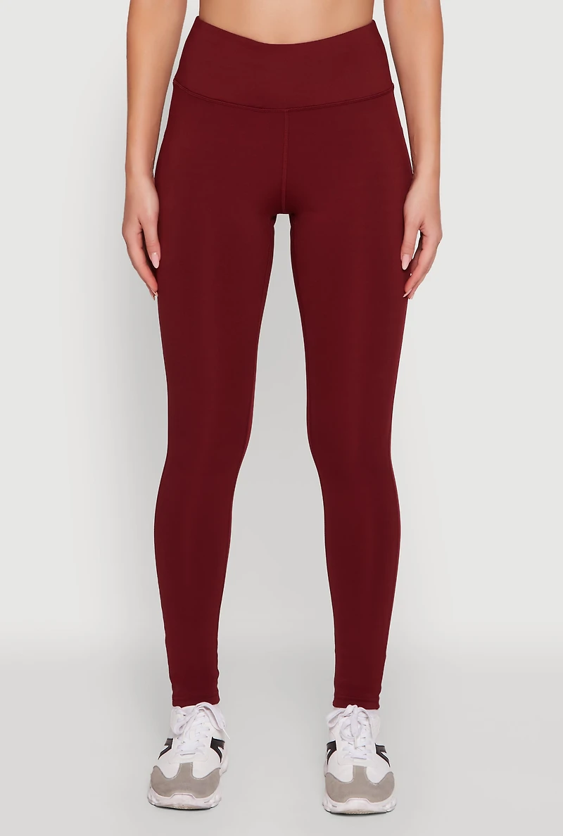 Womens Solid High Waisted Yoga Pants,