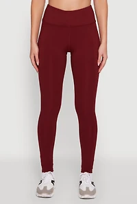 Womens Solid High Waisted Yoga Pants,