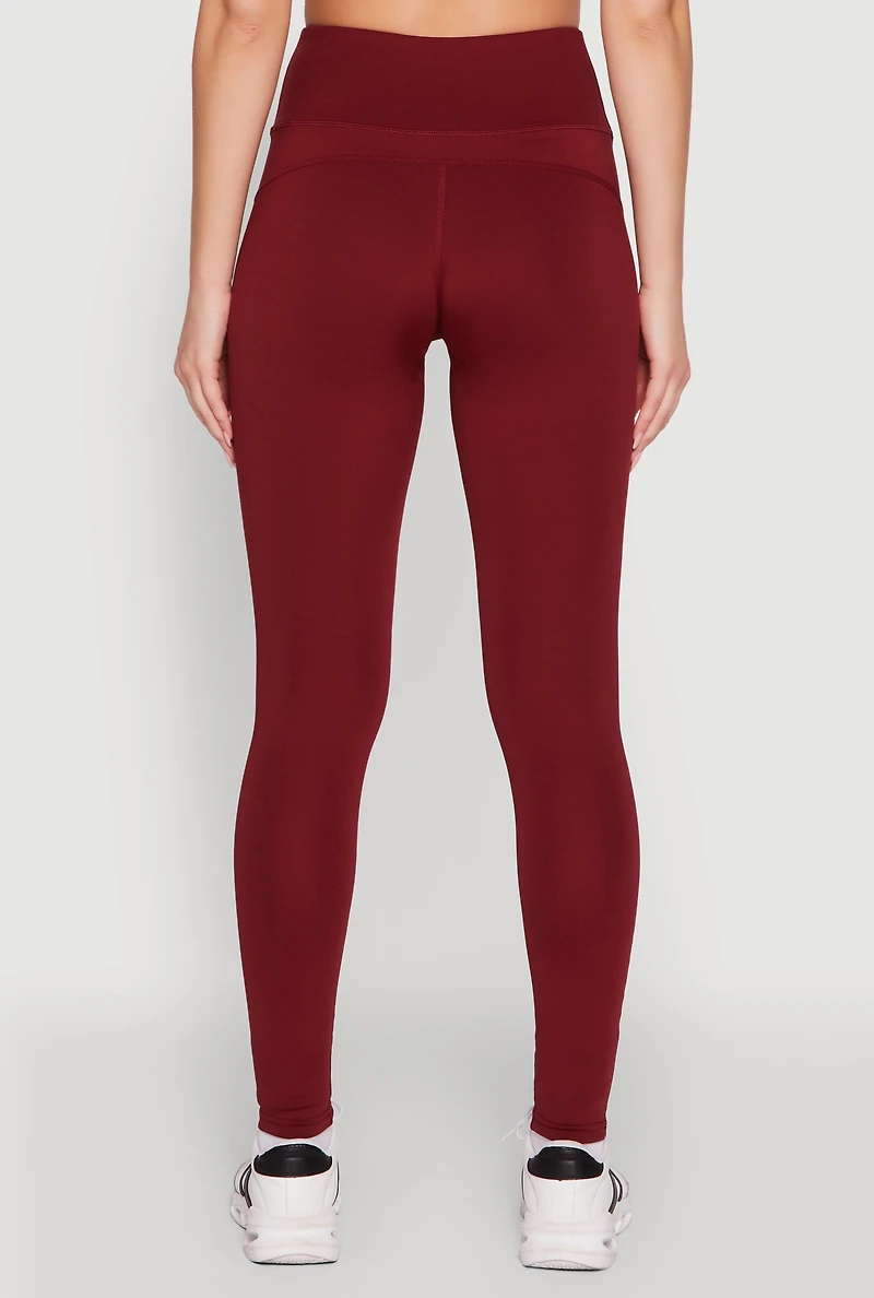 Womens Solid High Waisted Yoga Pants,