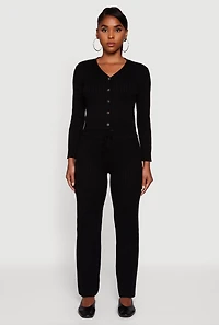 Womens Cable Knit Drawstring Waist Slim Leg Pants, M