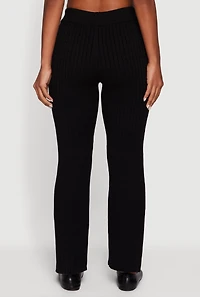 Womens Cable Knit Drawstring Waist Slim Leg Pants, S