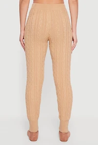 Mid Rise Cable Knit Joggers