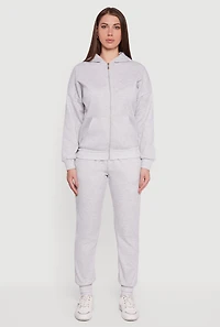 Womens Long Sleeve Drop Shoulder Zip Front Hoodie, Grey, Size L