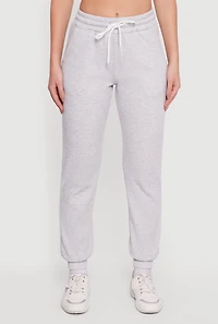 Womens Drawstring Waist Slim Fit Joggers, Grey, Size XL