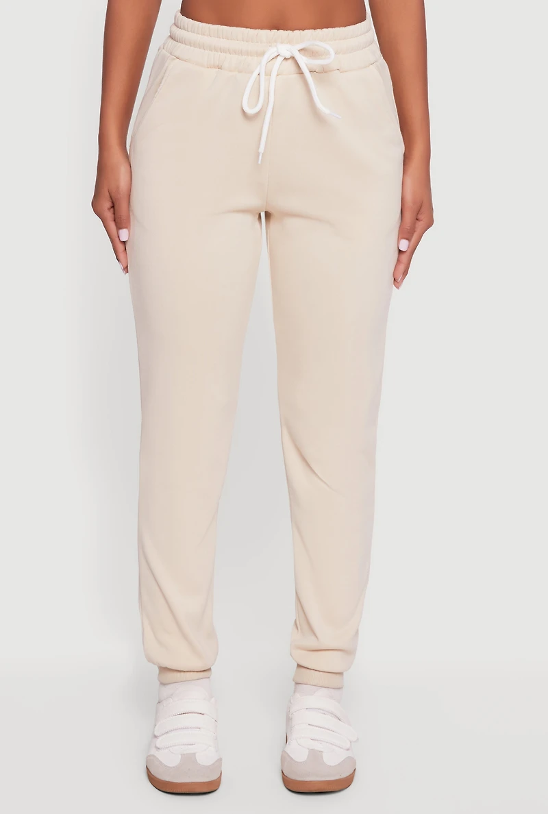 Drawstring Waist Slim Fit Joggers