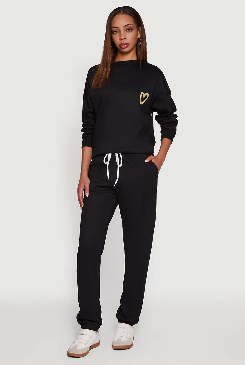 Womens Good Vibes Only Crew Neck Sweatshirt,