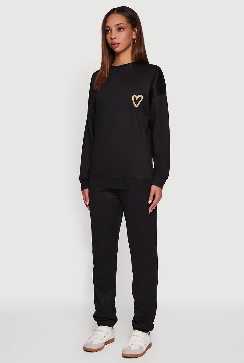 Womens Good Vibes Only Crew Neck Sweatshirt,