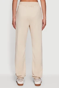Mid Rise Drawstring Fleece Sweatpants