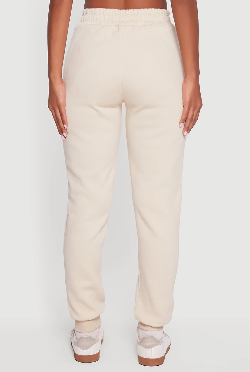 Elastic Waist Pull On Slim Fit Joggers